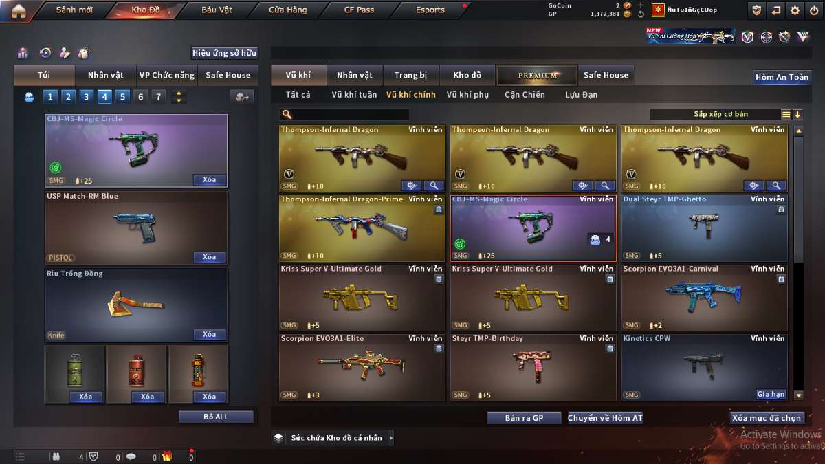 shop acc cf uy tin gia re